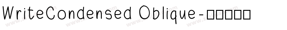 WriteCondensed Oblique字体转换